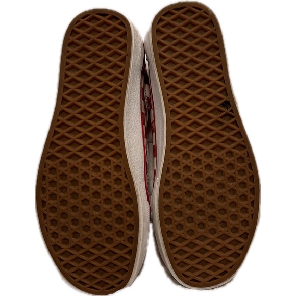 VANS OLD SKOOL SKATE SHOES RED/WHITE CHECKERED Size Women 7 - Men 5.5 - Picture 6 of 7